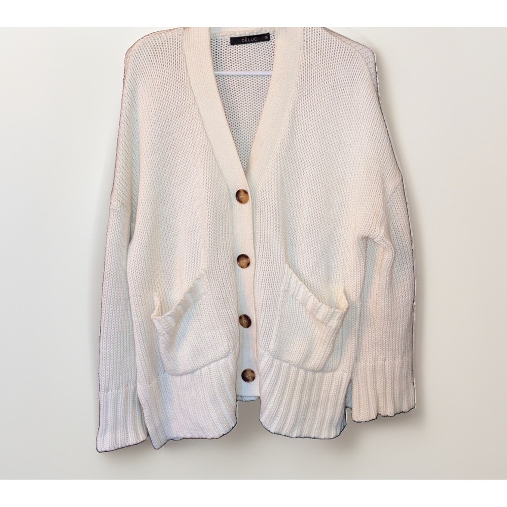 Grannycore Cozy Mr Rogers Button Knit Cardigan Size Small Oversized Cabincore